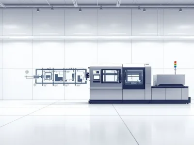 An industrial machine used for plastic injection molding.