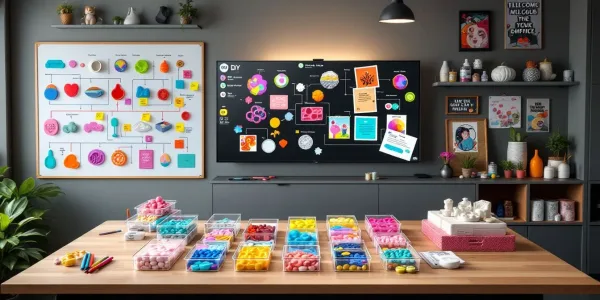 An assortment of silicone mold making kits displayed on a table.