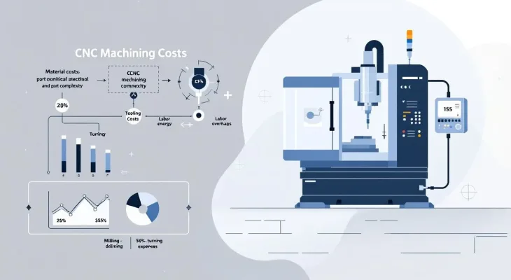 An overview of key factors affecting CNC machining costs.