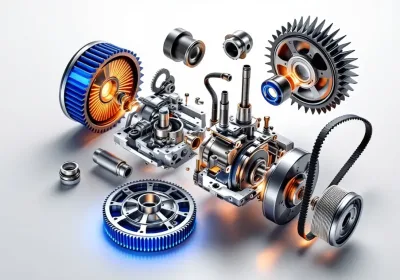 A close-up image of specific OEM parts used in vehicles, illustrating their quality.