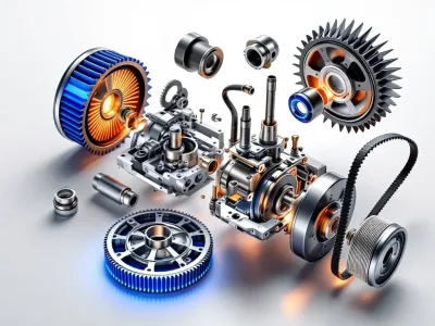 A close-up image of specific OEM parts used in vehicles, illustrating their quality.