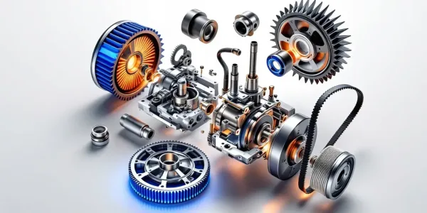 A close-up image of specific OEM parts used in vehicles, illustrating their quality.