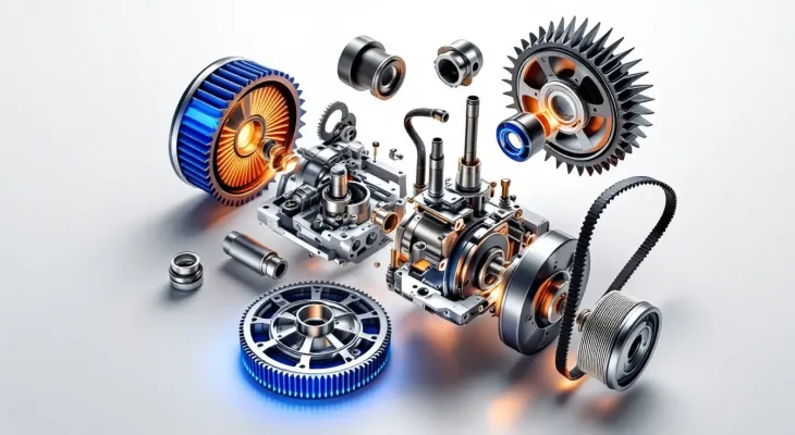 A close-up image of specific OEM parts used in vehicles, illustrating their quality.