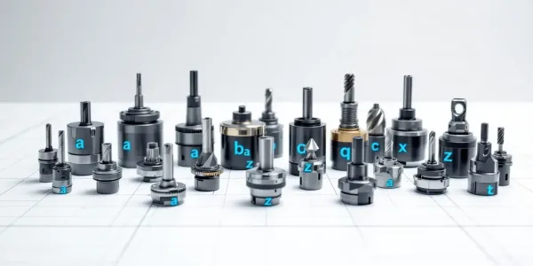 Spindles and cutting tools used in CNC machining.