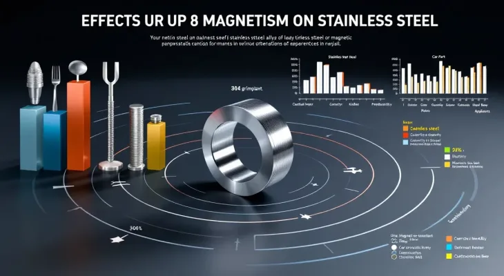 A visual representation of how magnetism affects the performance of stainless steel in various applications.