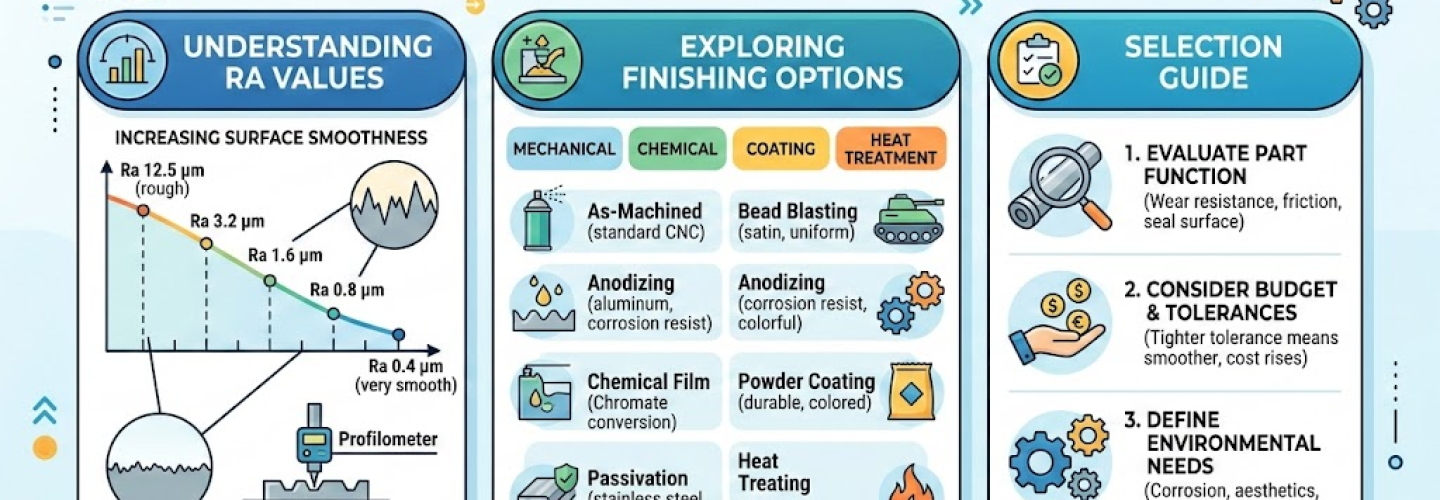 How to Choose CNC Surface Finish for Functional Parts: RA Values, Finishing Options and Selection Guide