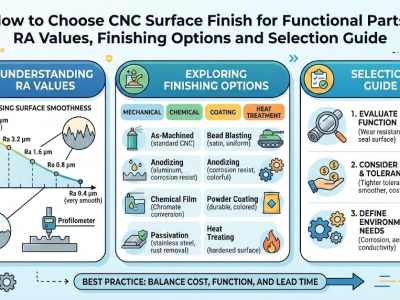 How to Choose CNC Surface Finish for Functional Parts: RA Values, Finishing Options and Selection Guide