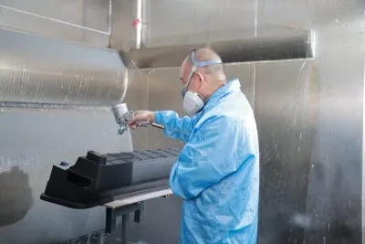 Vacuum casting parts painting workshop