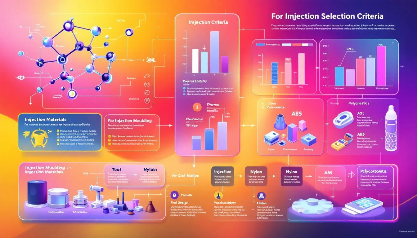 Selection criteria for injection moulding materials.