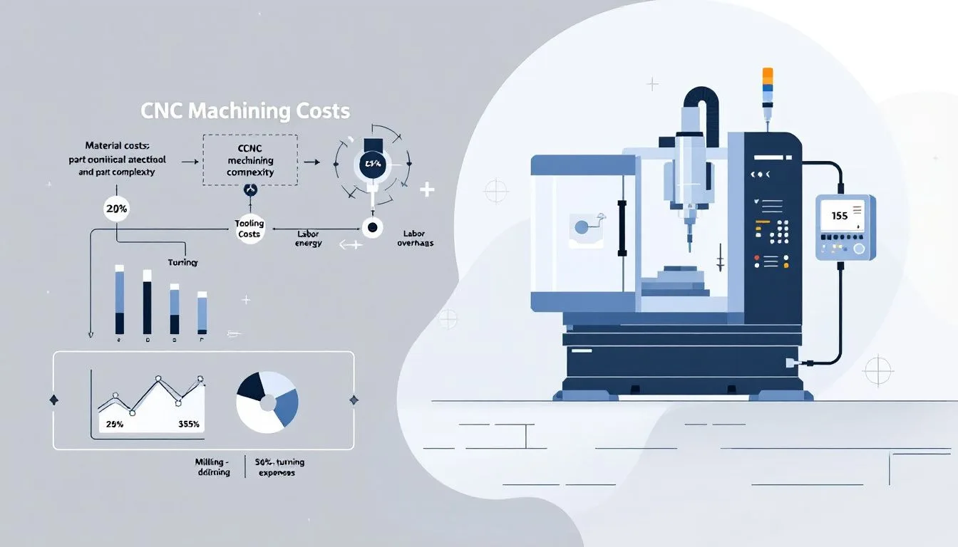 An overview of key factors affecting CNC machining costs.