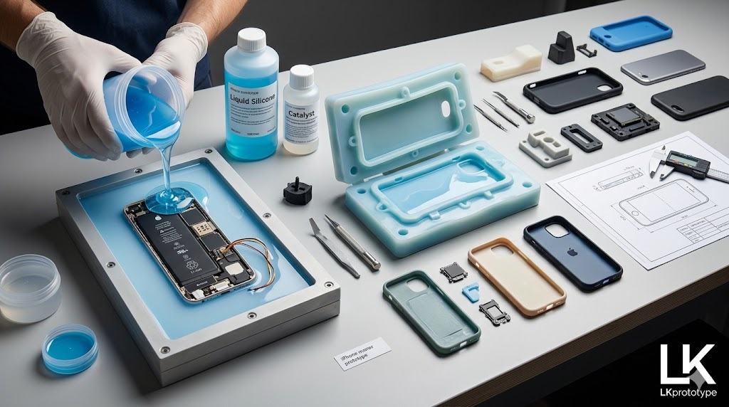 Silicone mold making iPhone eprototype