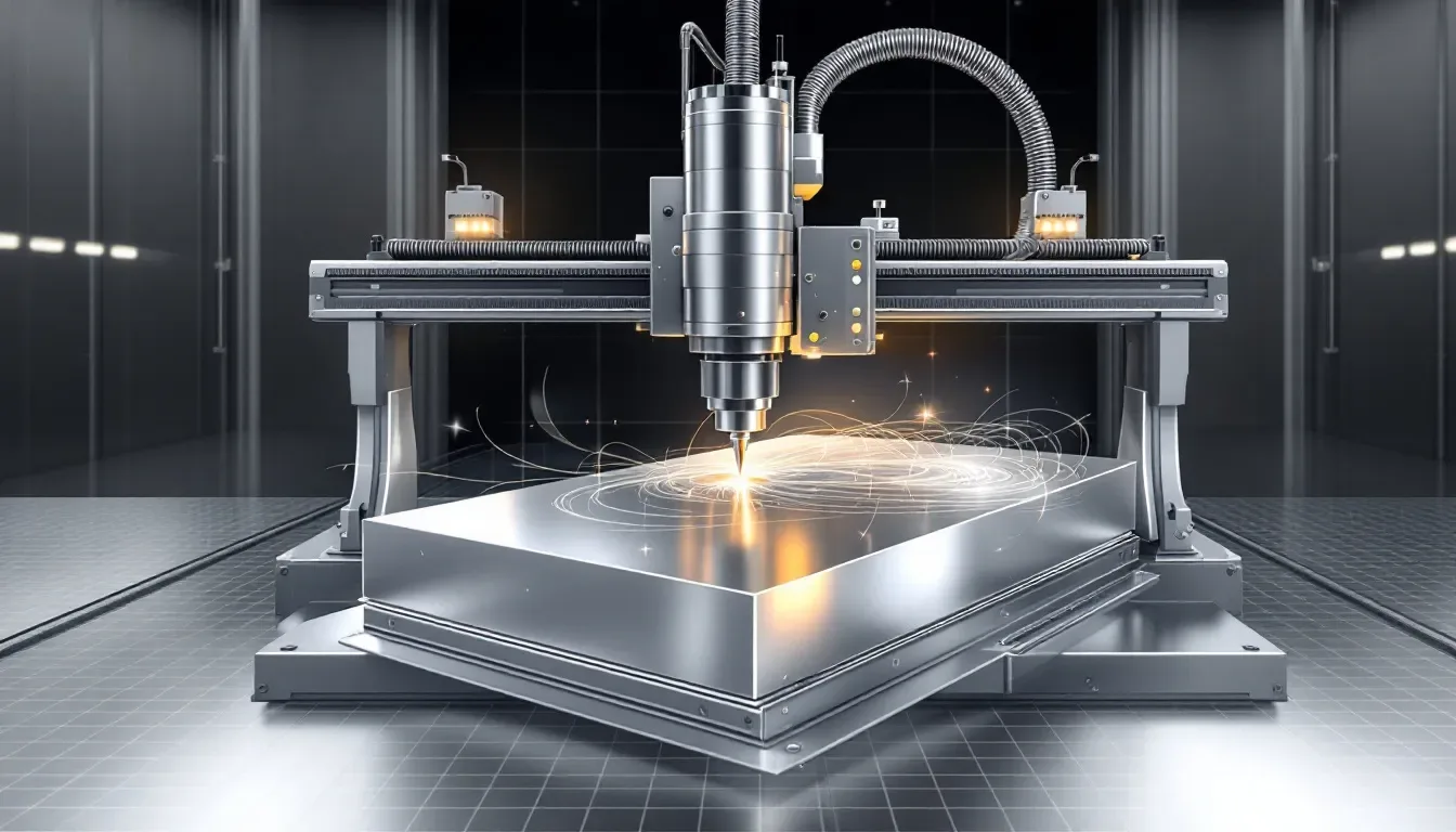 A 2 axis CNC machine in operation, showcasing its capabilities.