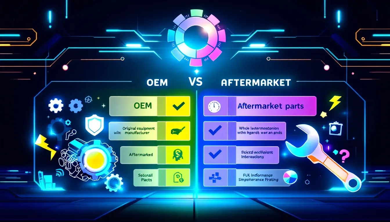 A comparison chart showing the benefits of using OEM parts versus aftermarket parts.