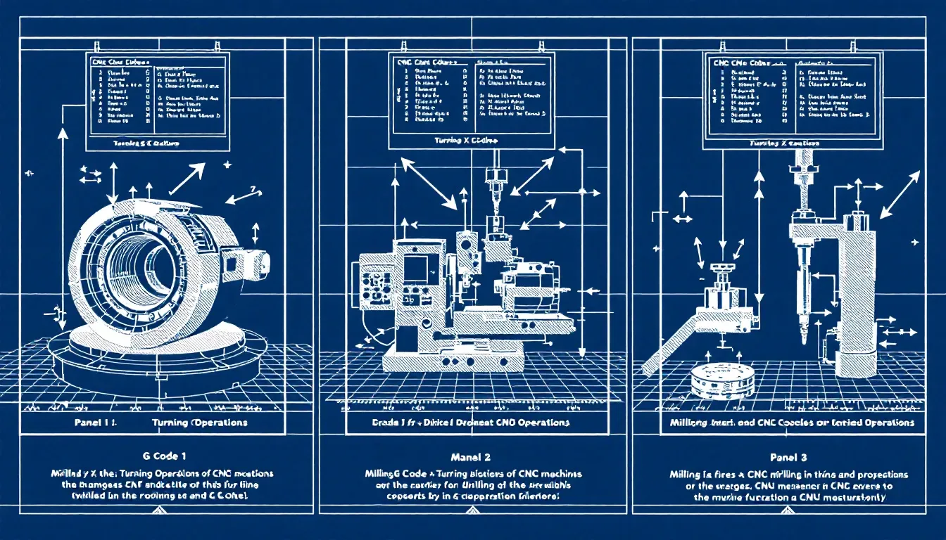 Applications of G Code in various CNC machining processes.