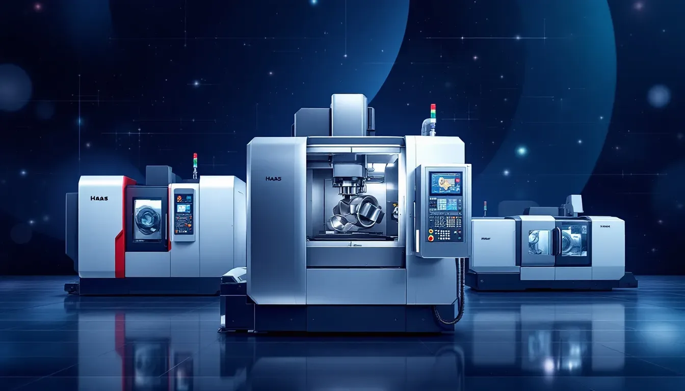 An overview of leading CNC equipment manufacturers, featuring machinery from various brands.