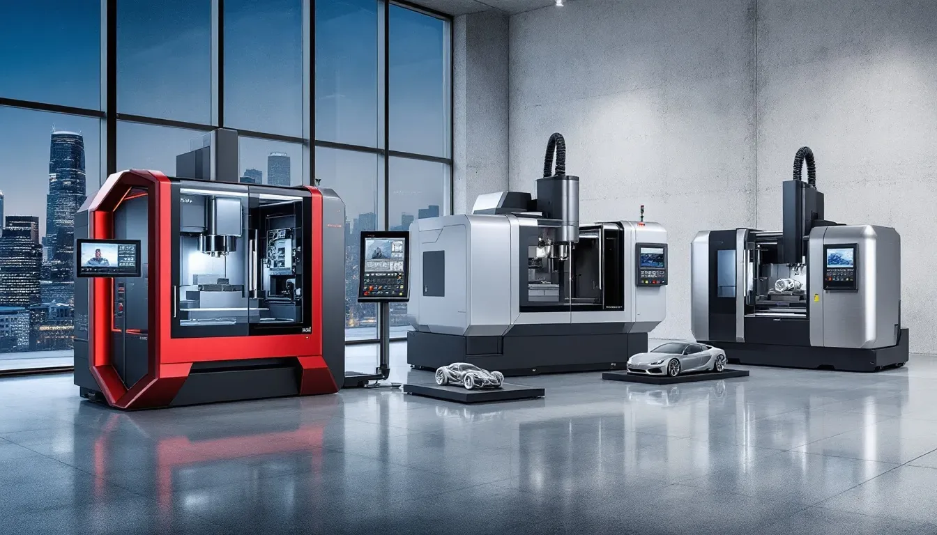 A variety of 4 axis CNC machines available for selection.