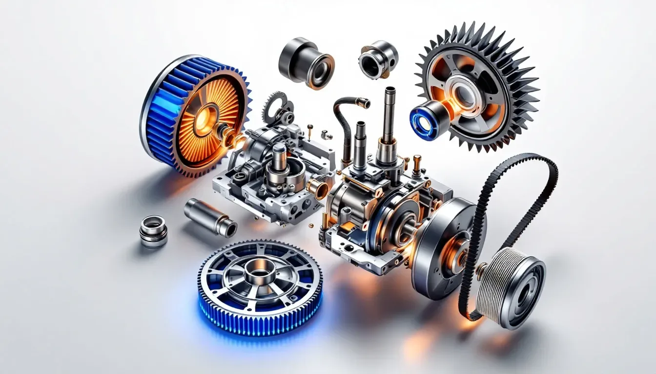 A close-up image of specific OEM parts used in vehicles, illustrating their quality.