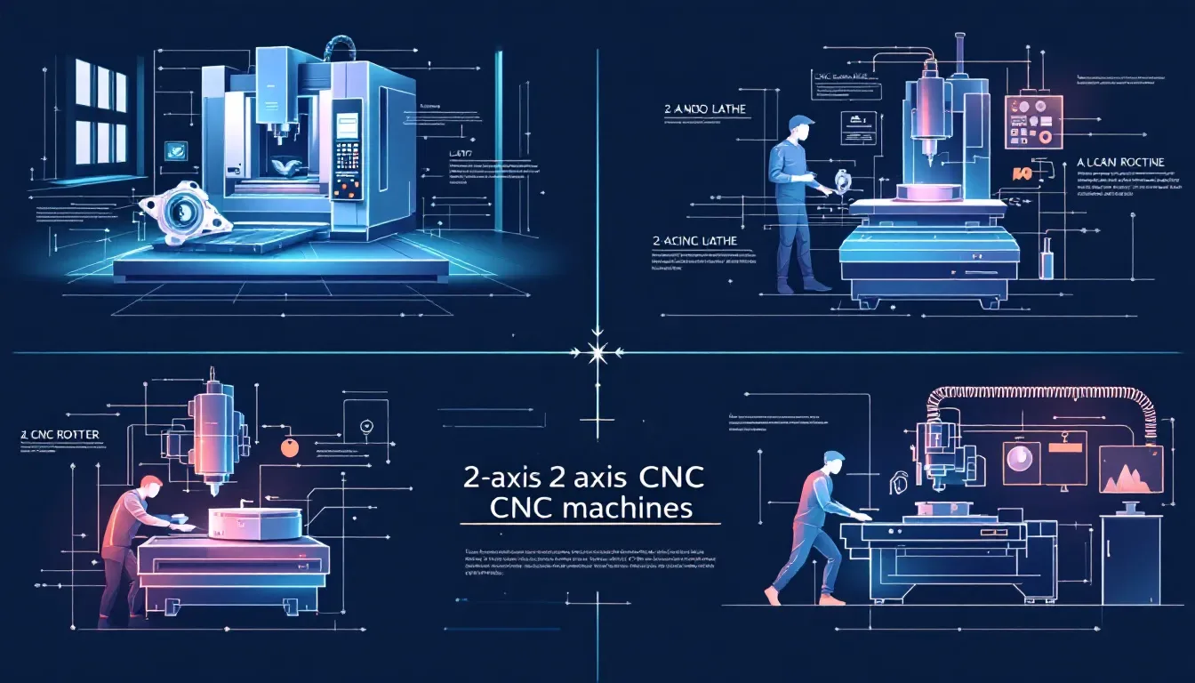 Applications of 2 axis CNC machines in various industries.