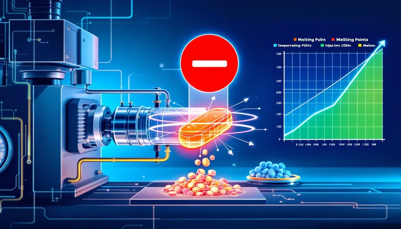 An image showing the importance of melting points in plastic injection molding.