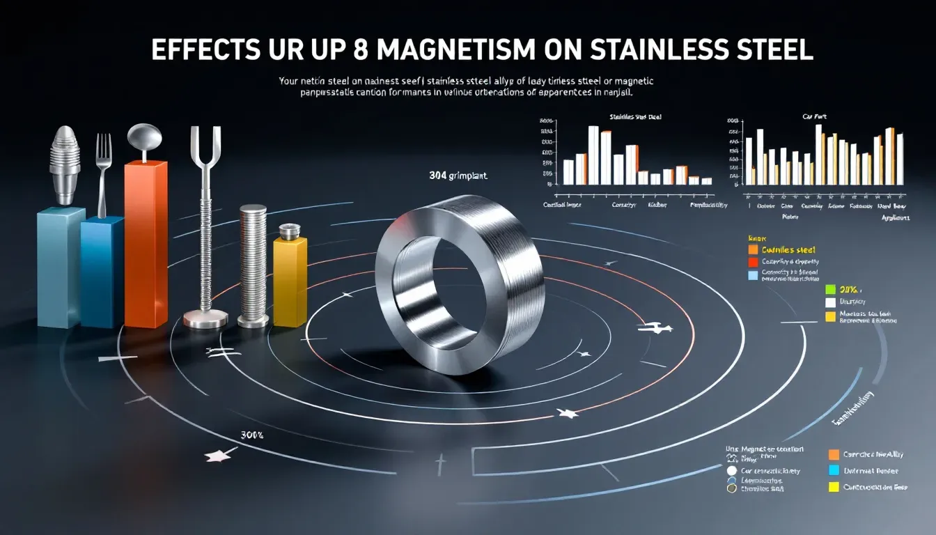 A visual representation of how magnetism affects the performance of stainless steel in various applications.