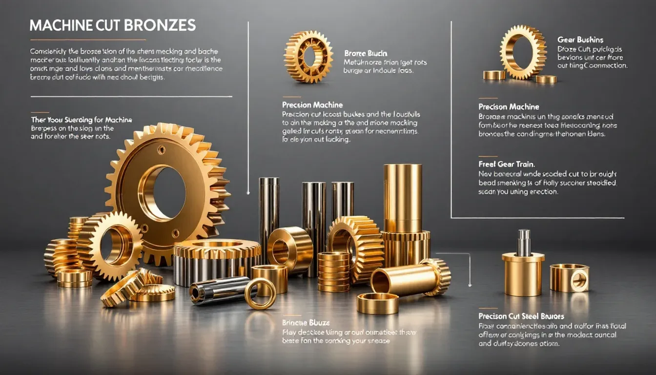 Applications of machined bronze parts in various industries.