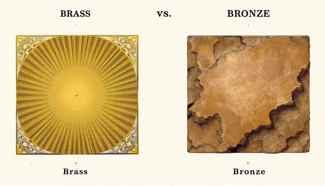 A visual guide for identifying brass vs bronze.