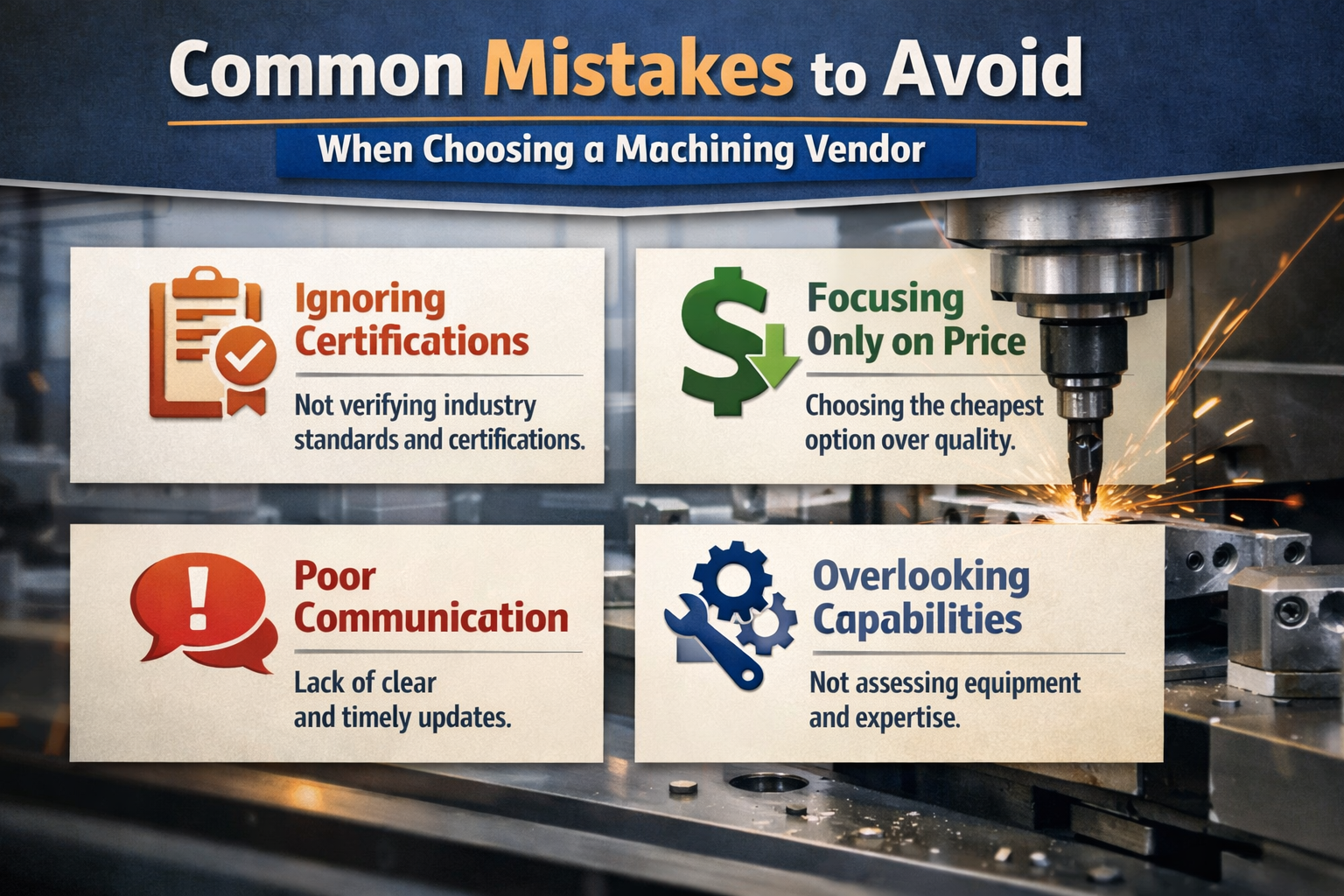 Common Mistakes to Avoid When Choosing a Machining Vendor