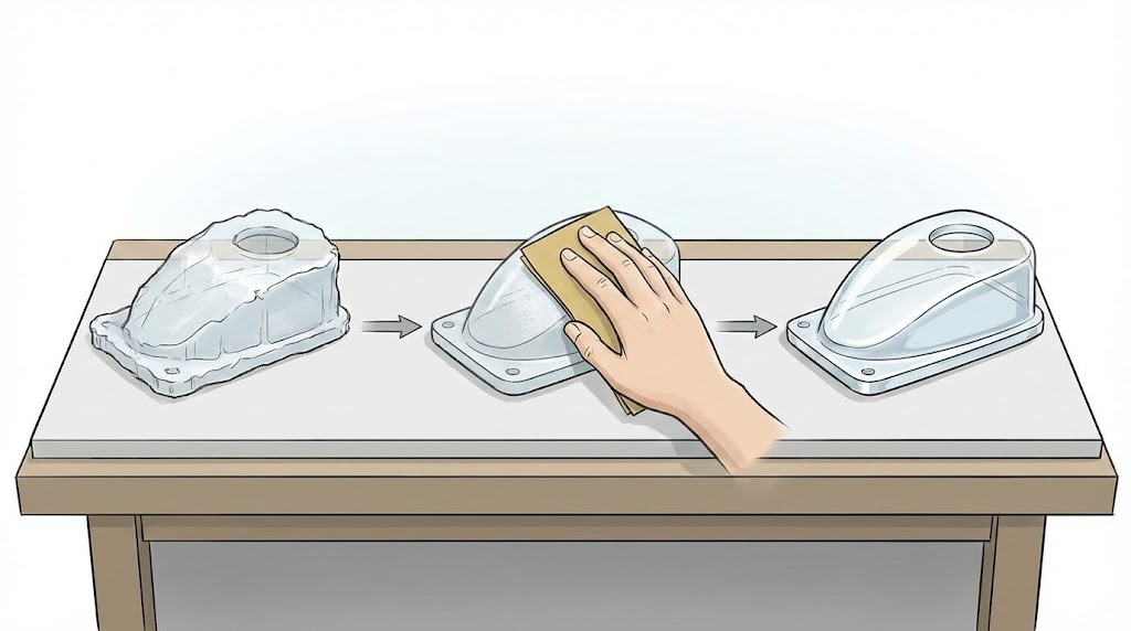 Flowchart of Precision Machining Technology for Transparent Vacuum Casting Parts