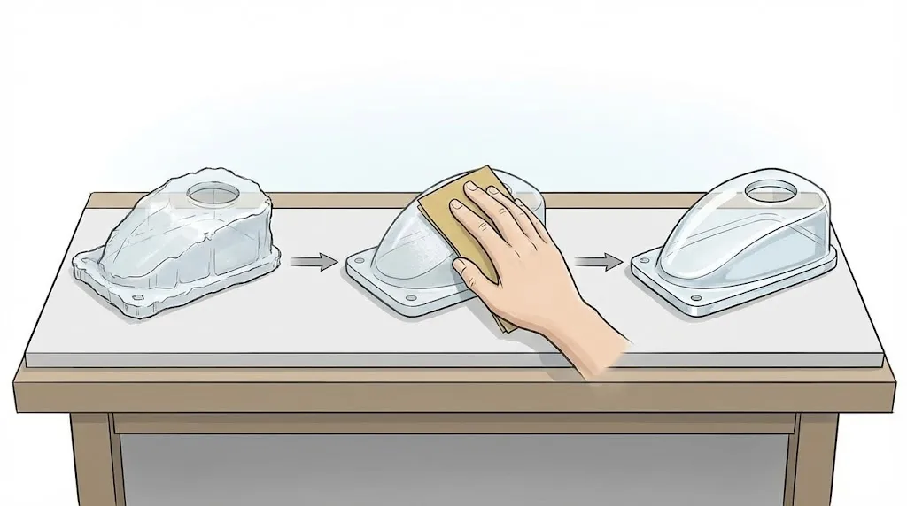 Flowchart of Precision Machining Technology for Transparent Vacuum Casting Parts