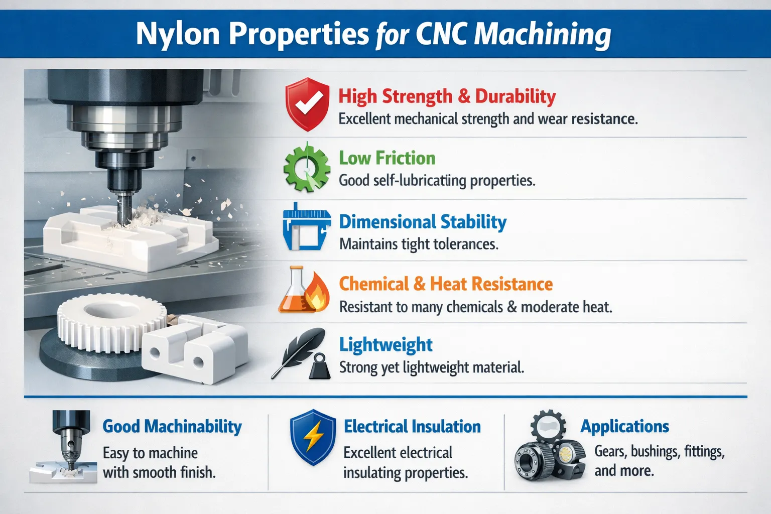 Nylon Properties for CNC Machining