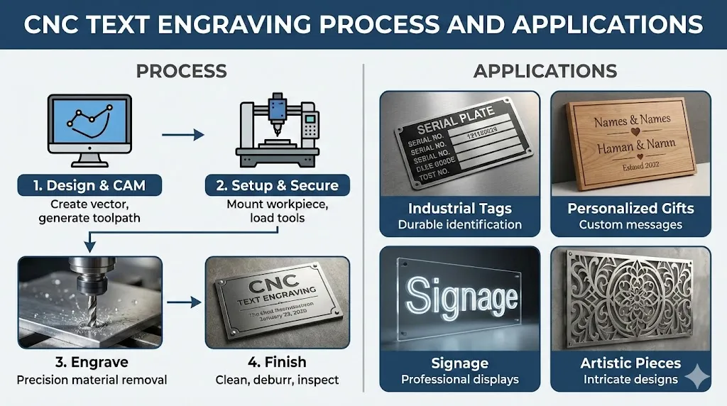 CNC Text Engraving Process and Applications