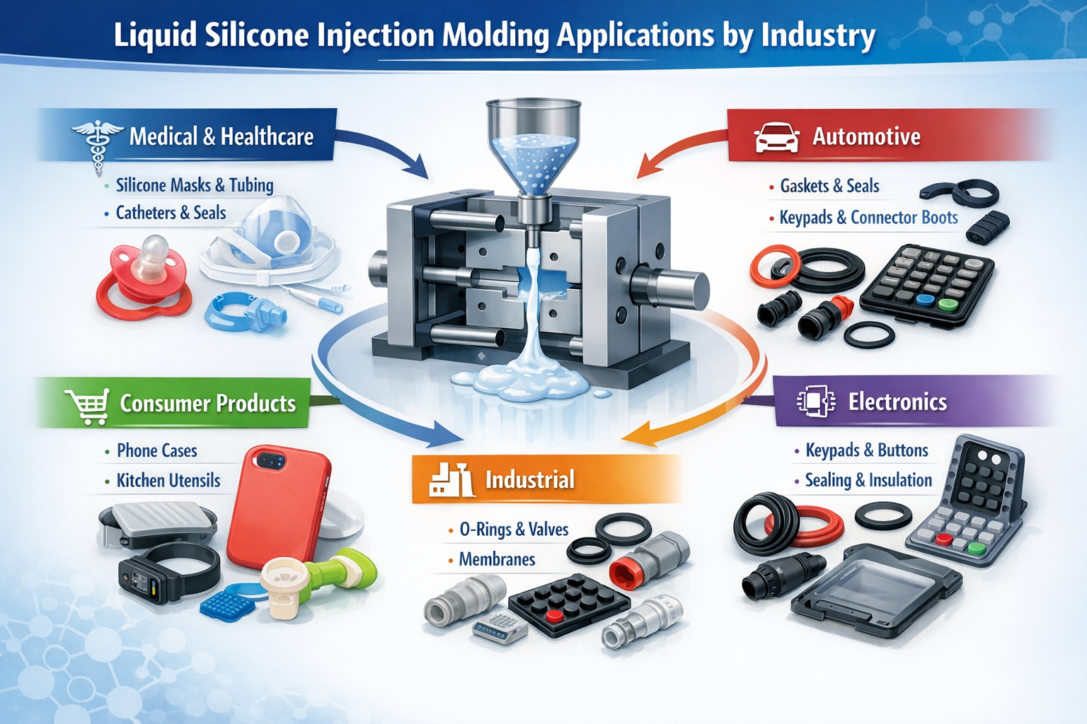 Liquid Silicone Injection Molding Applications by Industry