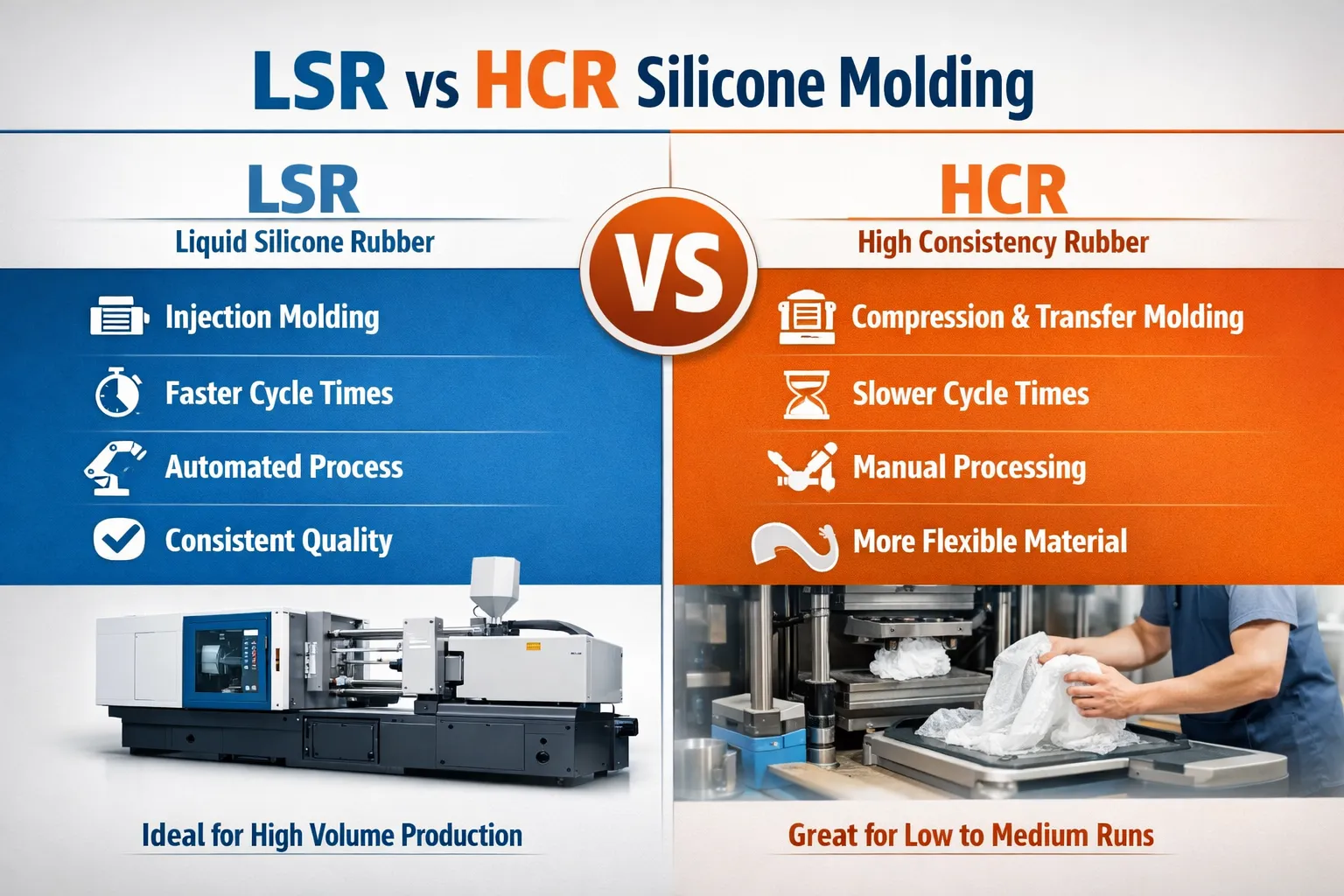 LSR vs HCR Silicone Molding