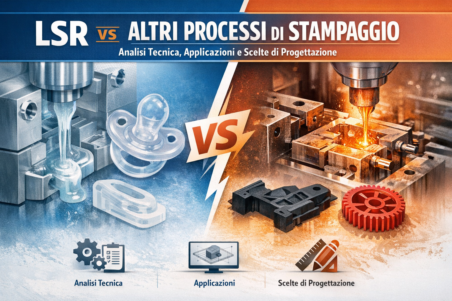 LSR vs Altri Processi di Stampaggio: Analisi Tecnica, Applicazioni e Scelte di Progettazione