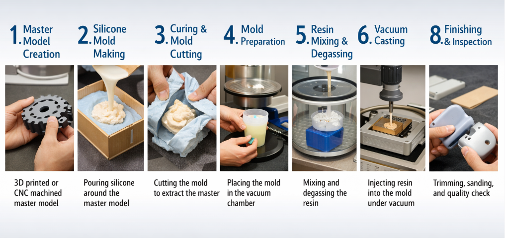 Step-by-Step Vacuum Casting Process for Prototype and Small Batch Production