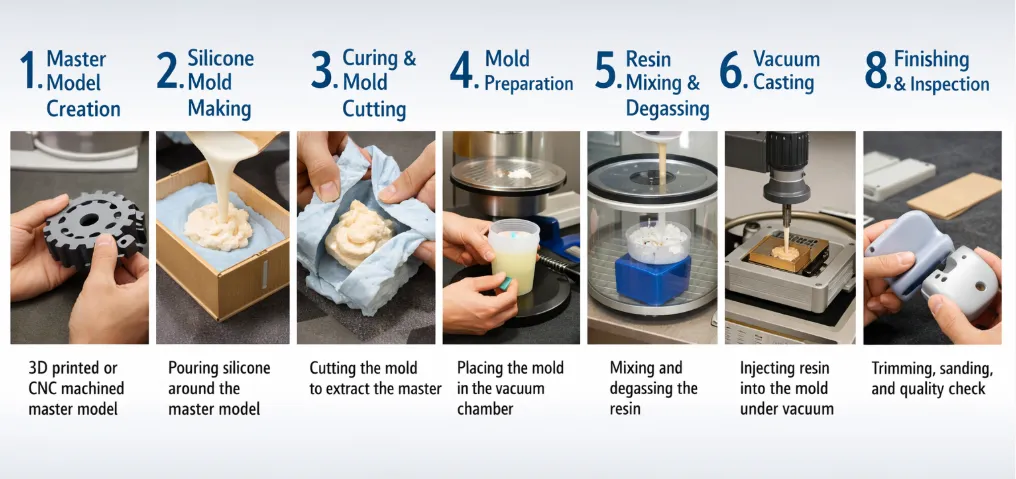 Step-by-Step Vacuum Casting Process for Prototype and Small Batch Production