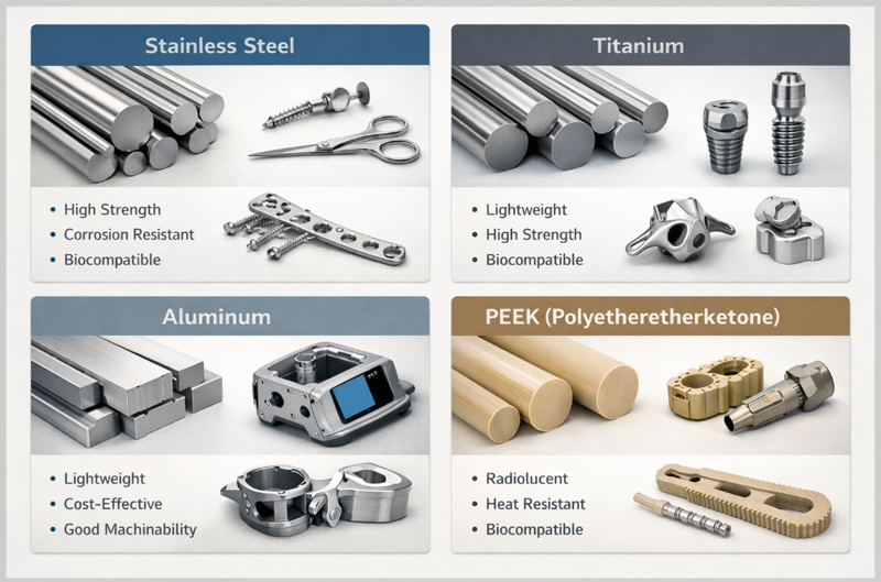 Materials Used in CNC Machining Medical Prototypes