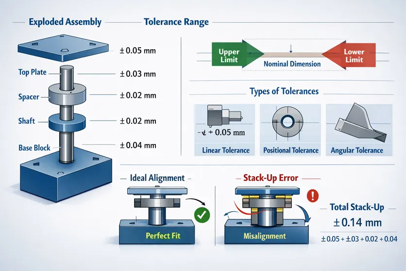 Tolerance Stack-Up in CNC Machined Assemblies
