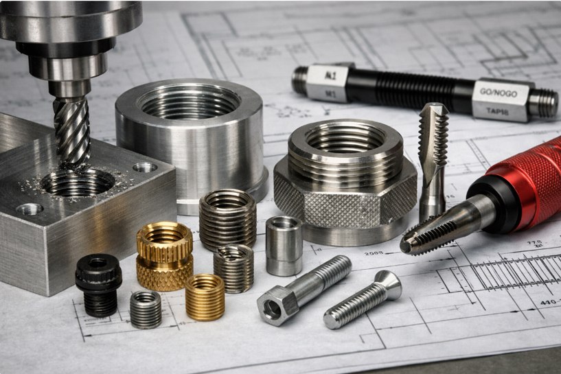 How to Design Threaded Features for CNC Machining: Threads, Inserts & Best Practices