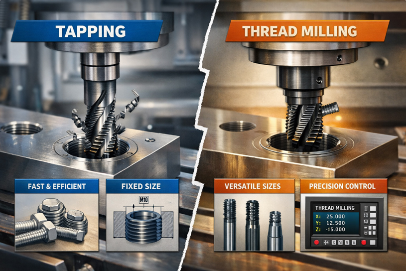 CNC Threading Methods: Tapping vs Thread Milling