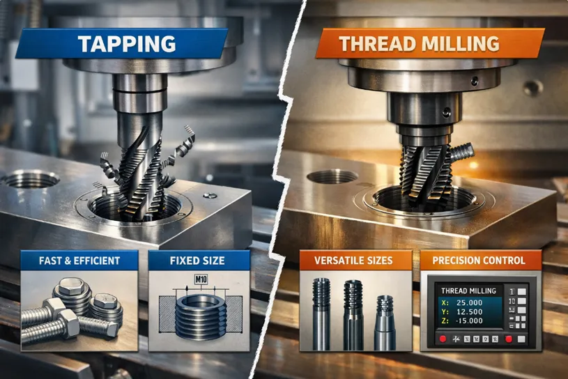 CNC Threading Methods: Tapping vs Thread Milling