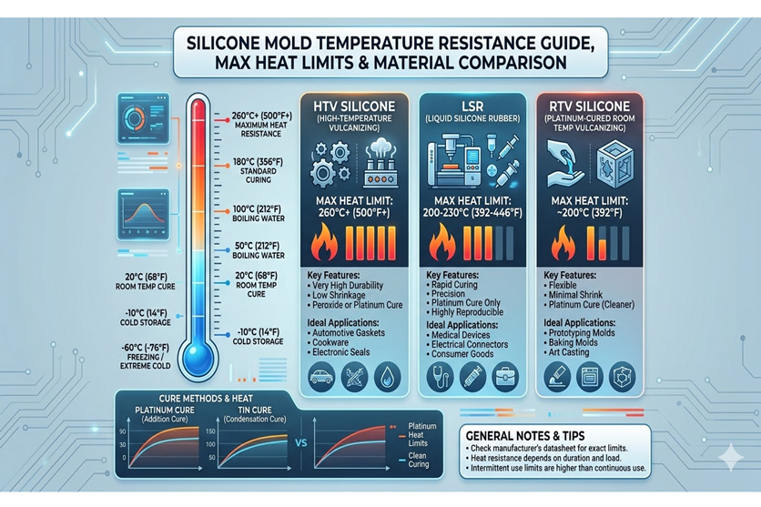 Silicone Mold Temperature: Resistance Guide, Max Heat Limits & Material Comparison