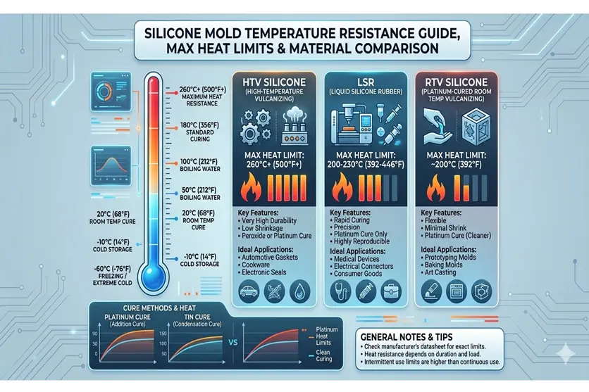 Silicone Mold Temperature: Resistance Guide, Max Heat Limits & Material Comparison