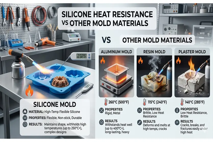SILICONE HEAT RESISTANCE VS OTHER MOLD MATERIALS