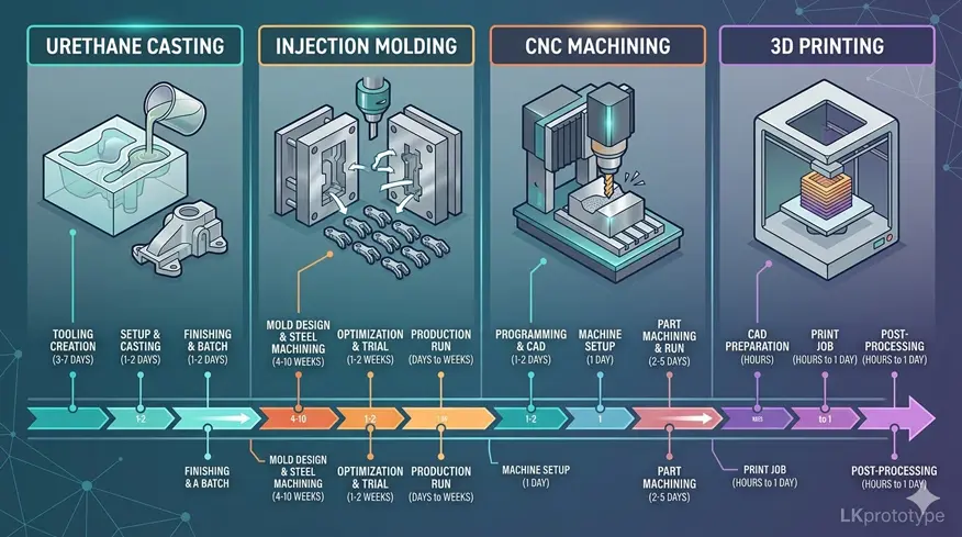 URETHANE CASTING VS OTHER MANUFACTURING METHODS LEAD TIME