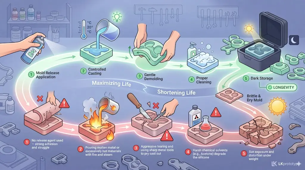 HOW TO MAXIMIZE SILICONE MOLD LIFE