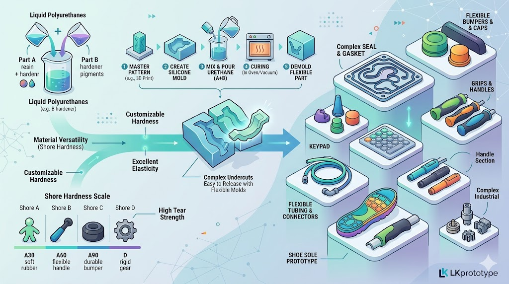 Urethane Casting Flexible Parts: Materials, Process & Rubber-Like Applications