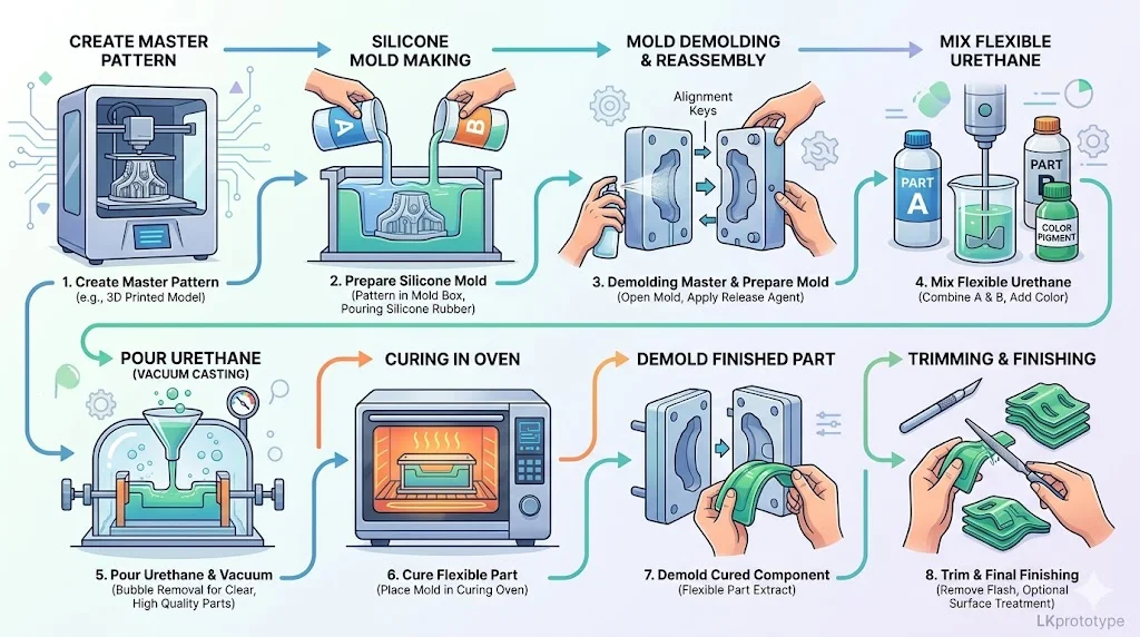STEP BY STEP FLEXIBLE URETHANE CASTING PROCESS