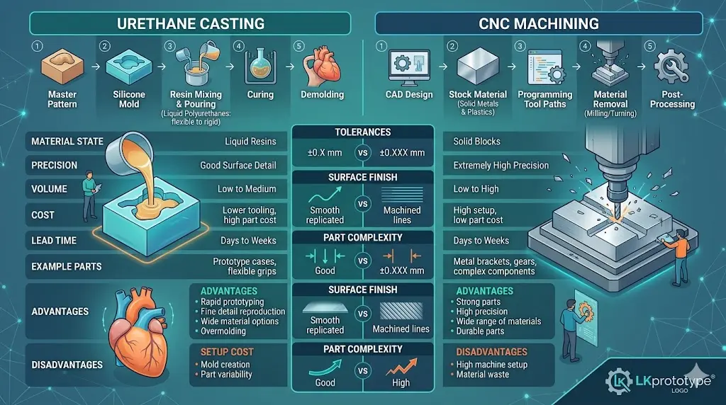URETHANE CASTING VS CNC MACHINING PROCESS