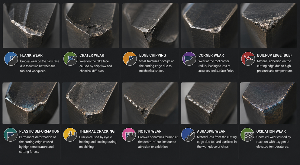 TYPES OF TOOL WEAR IN CNC MACHINING